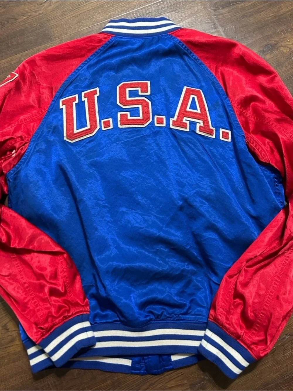polo ralph lauren satin jacket k-swiss usa size medium